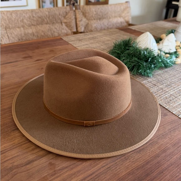 NWT WILL + BEAR Calloway Tan Brown Widebrim Fedora L - Picture 8 of 11
